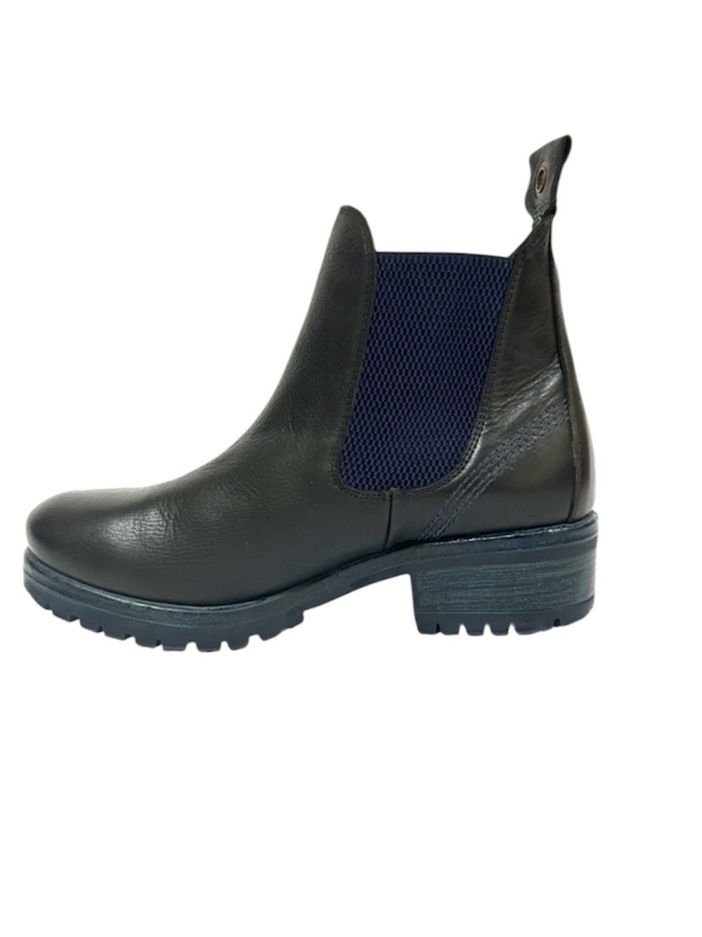 Bueno Florida Chelsea Boots Leather Black Blue Size 40